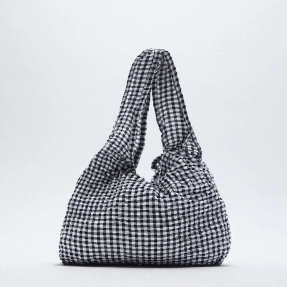 ZARA Gingham Bag - Picture 2 of 9